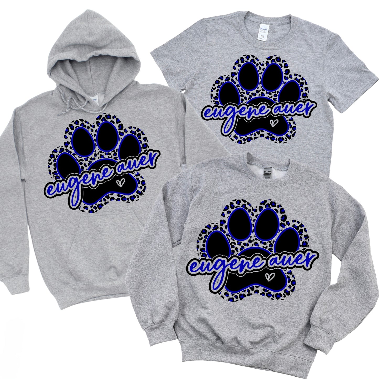 Eugene Auer Leopard Paw Print | Eugene Auer Spiritwear Fundraiser | LI Spirit & Sports Apparel