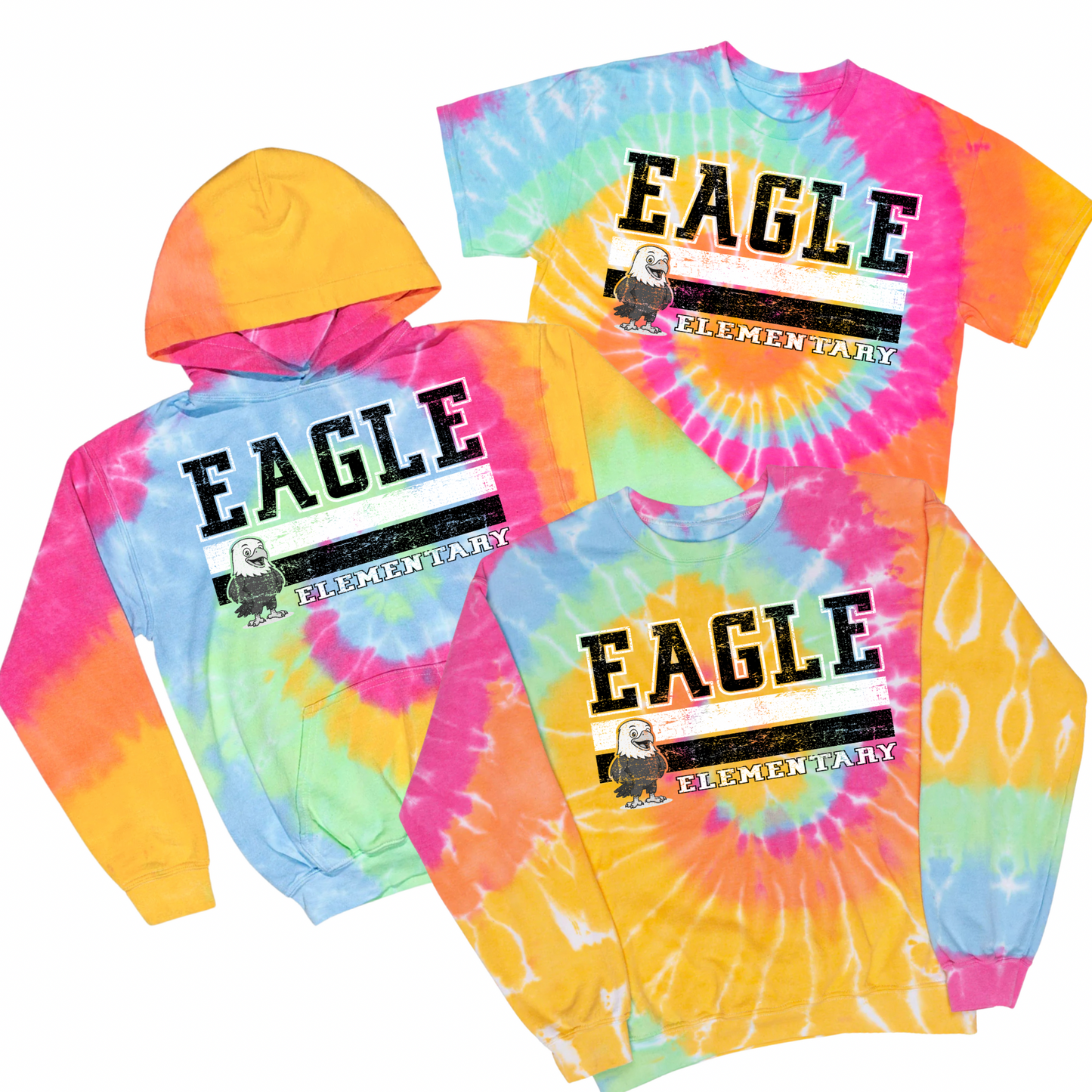 Vintage Eagle Tie Dye | Eagle Elementary Spiritwear Fundraiser | LI Spirit & Sports Apparel
