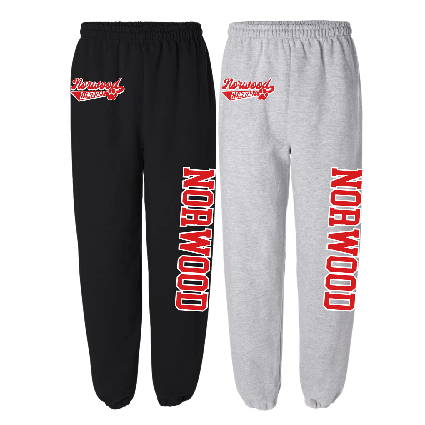 Retro Norwood Sweatpants | Norwood Elementary Spiritwear Fundraiser | LI Spirit & Sports Apparel
