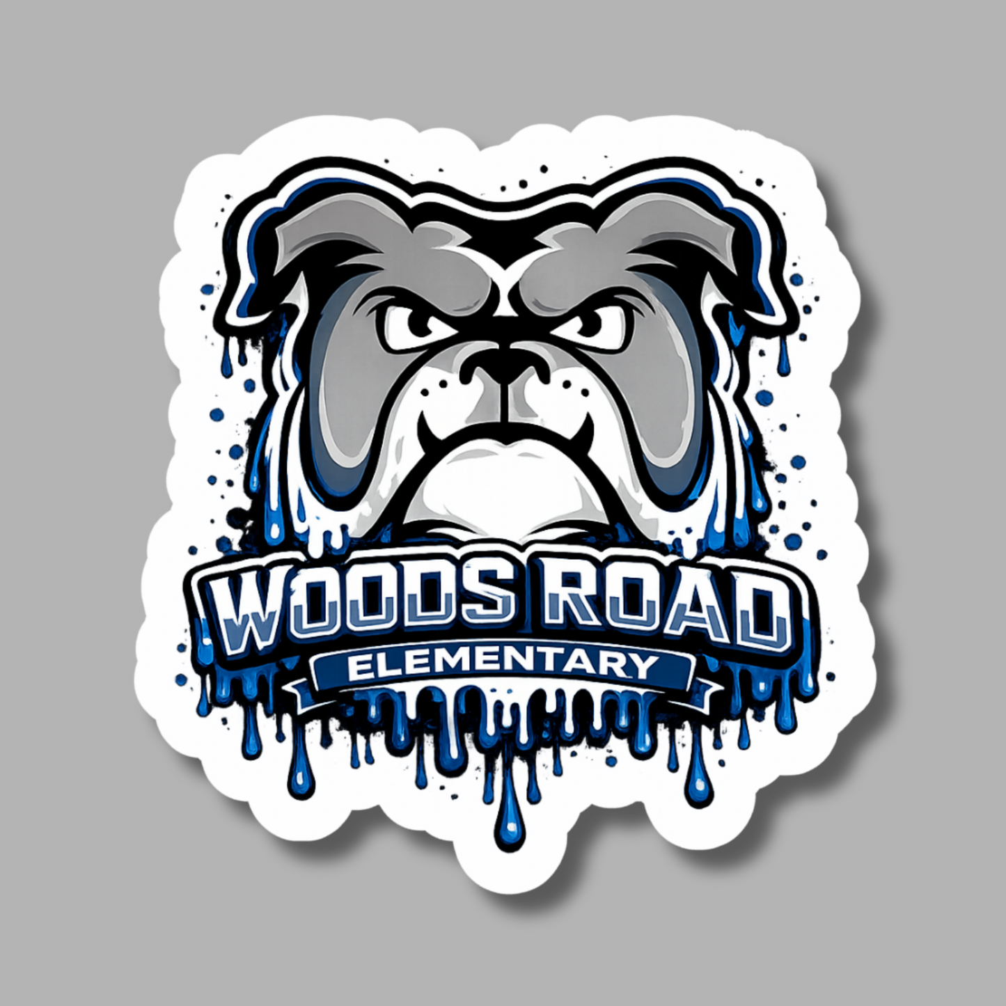 Wood Road Elementary Drip Car Magnet | Woods Road Spiritwear Fundraiser | LI Spirit & Sports Apparel