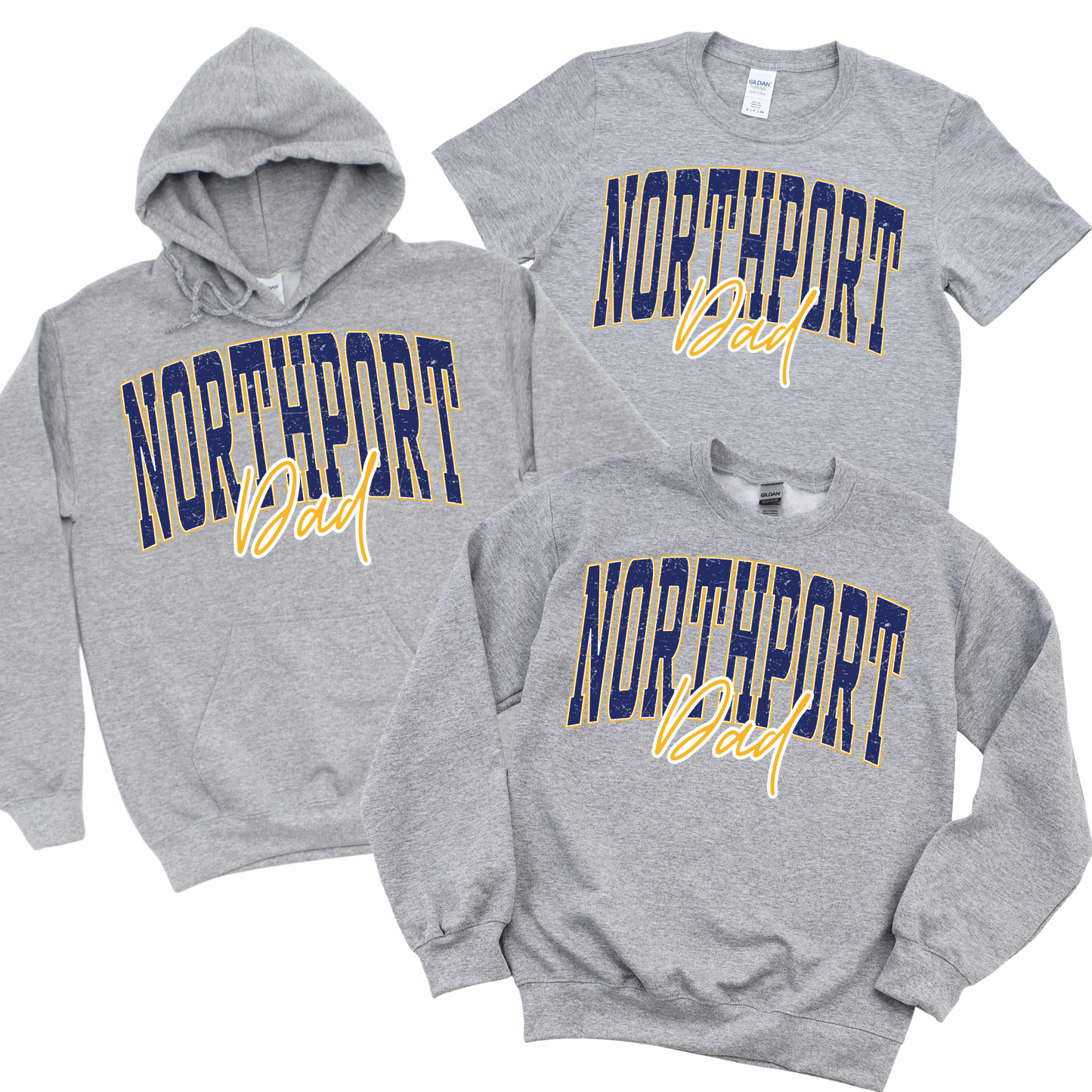 Varsity Northport Dad - Athletic Gray | Pulaski Road Spiritwear Fundraiser | LI Spirit & Sports Apparel
