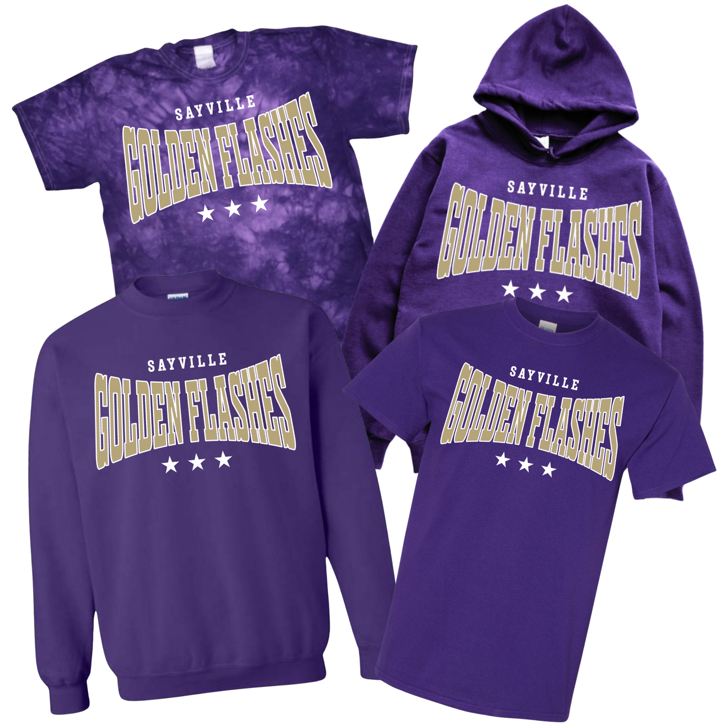 Sayville Golden Flashes | Sayville Cheer Spiritwear Fundraiser | LI Spirit & Sports Apparel