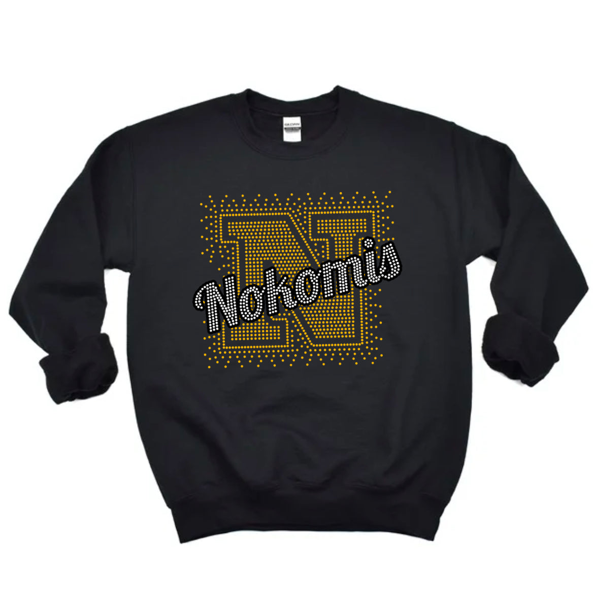 Rhinestone Nokomis Crewneck | Nokomis Spiritwear Fundraiser | LI Spirit & Sports Apparel