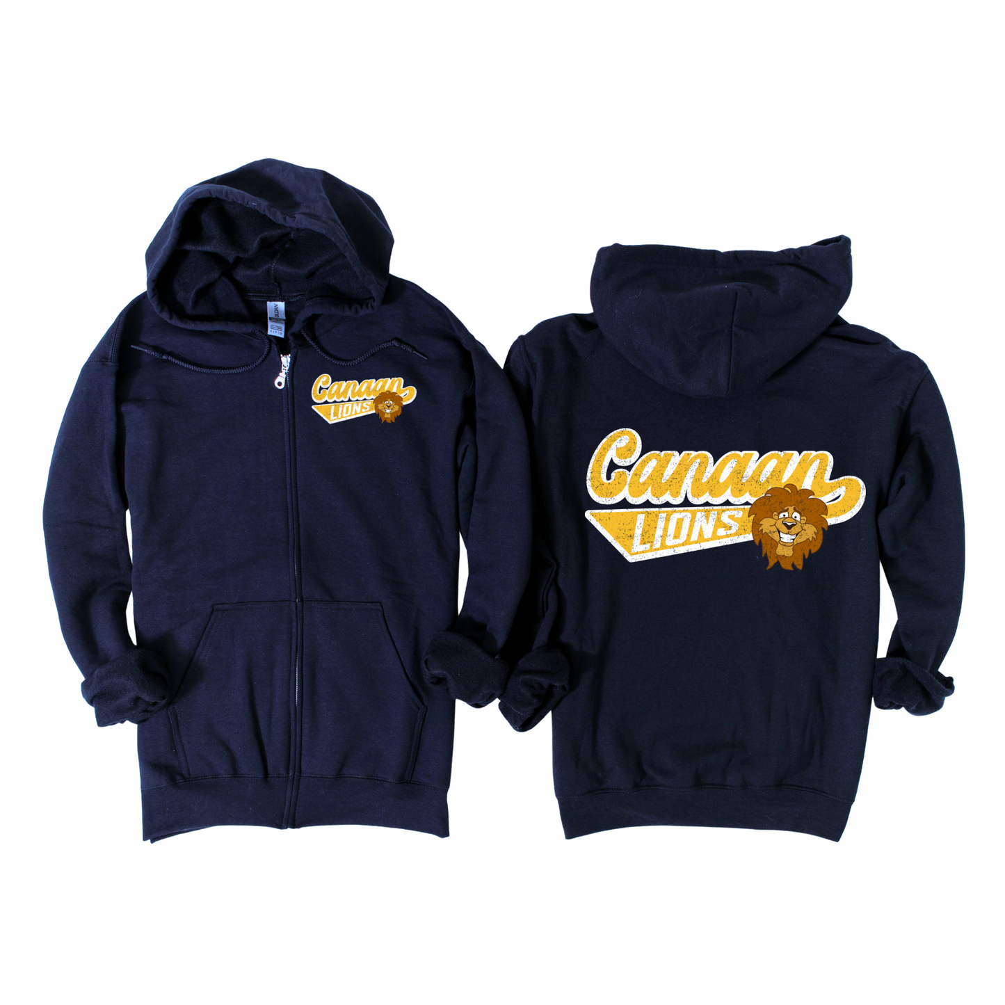 Retro Canaan Elementary Zip-Up Hoodie | Canaan Spiritwear Fundraiser | LI Spirit & Sports Apparel