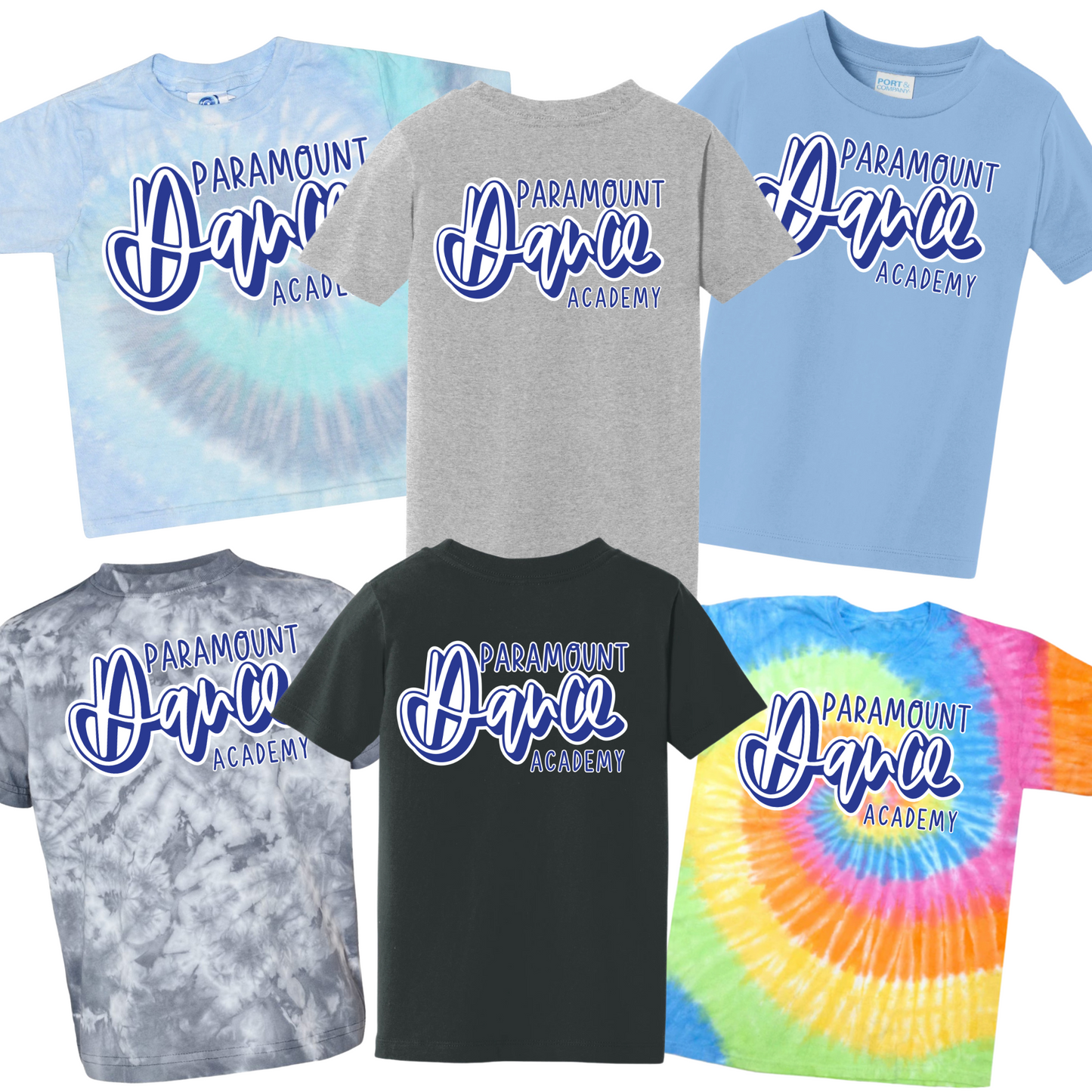 Toddler Paramount Dance Academy Tie Dye T-Shirt | Paramount Dance Academy | LI Spirit & Sports Apparel