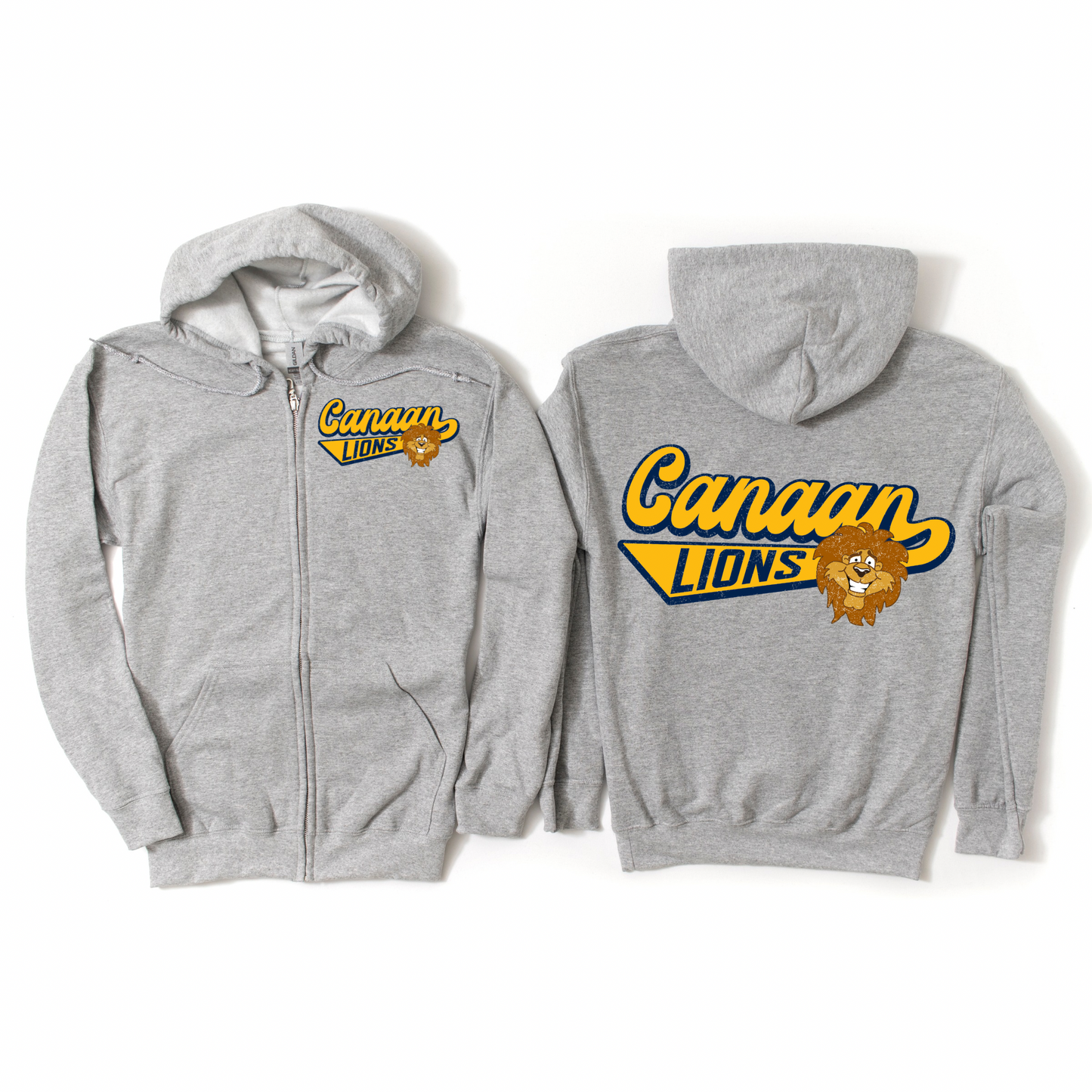 Retro Canaan Elementary Zip-Up Hoodie | Canaan Spiritwear Fundraiser | LI Spirit & Sports Apparel