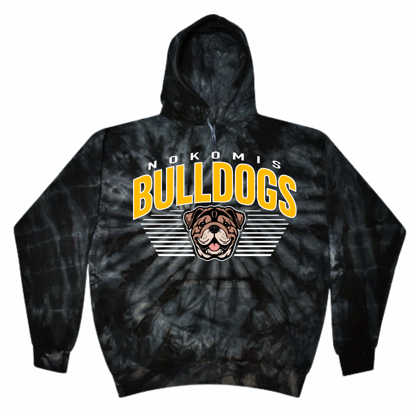 Nokomis Bulldogs Tie Dye Hoodie | Nokomis Spiritwear Fundraiser | LI Spirit & Sports Apparel