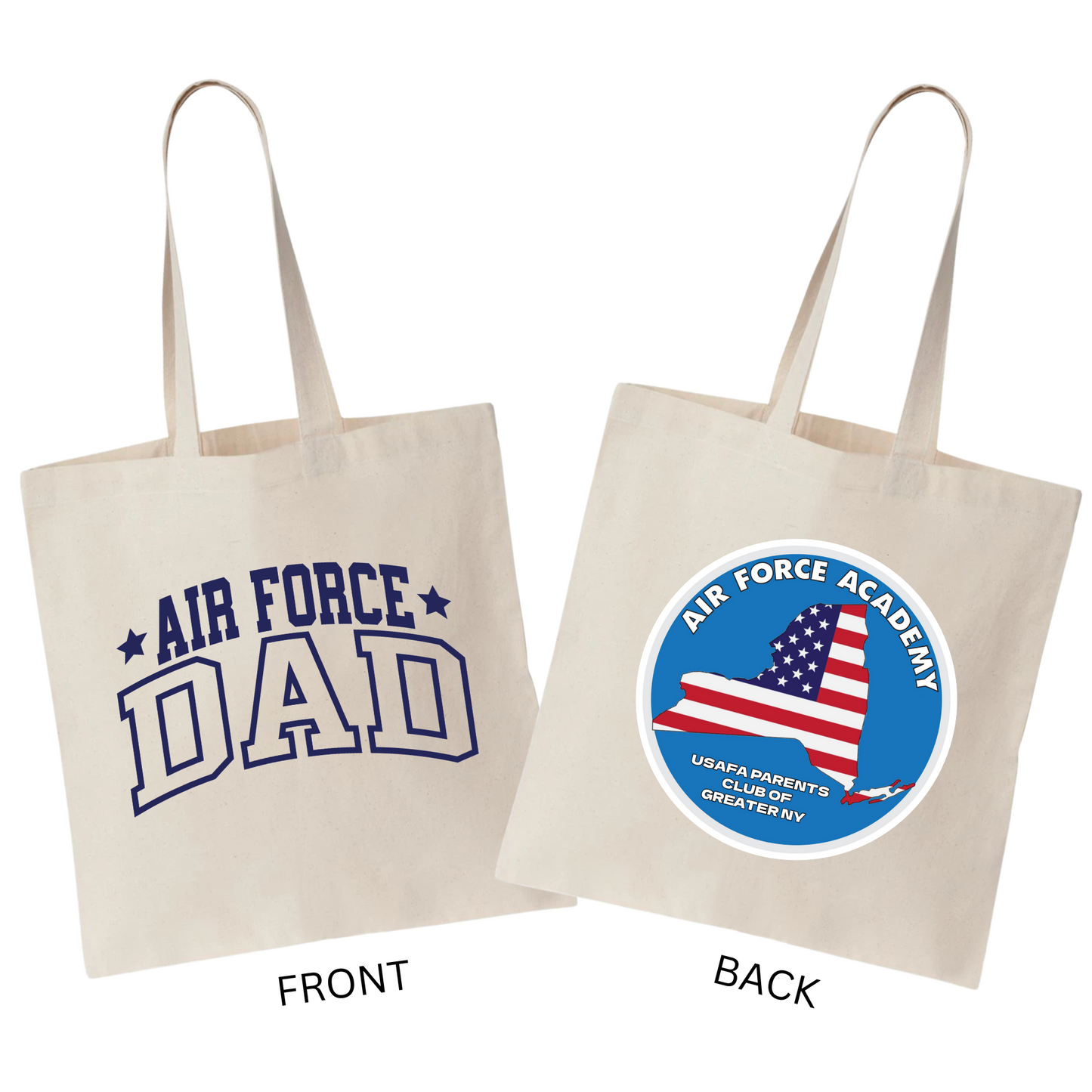 Air Force Dad Tote Bag | USAFA Parents Club of Greater NY Fundraiser | LI Spirit & Sports Apparel