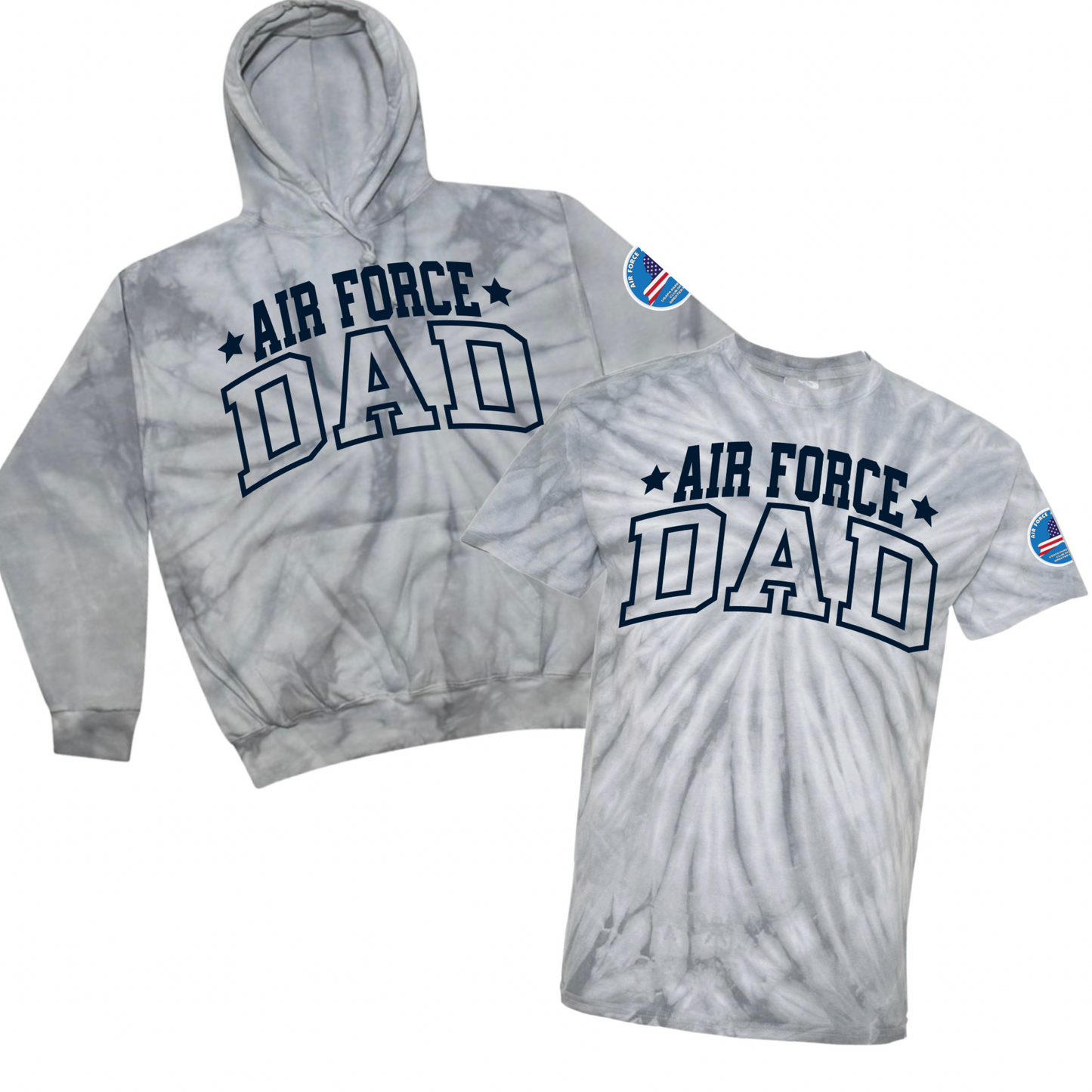 Air Force Dad Silver Tie Dye | USAFA Parents Club of Greater NY Fundraiser | LI Spirit & Sports Apparel