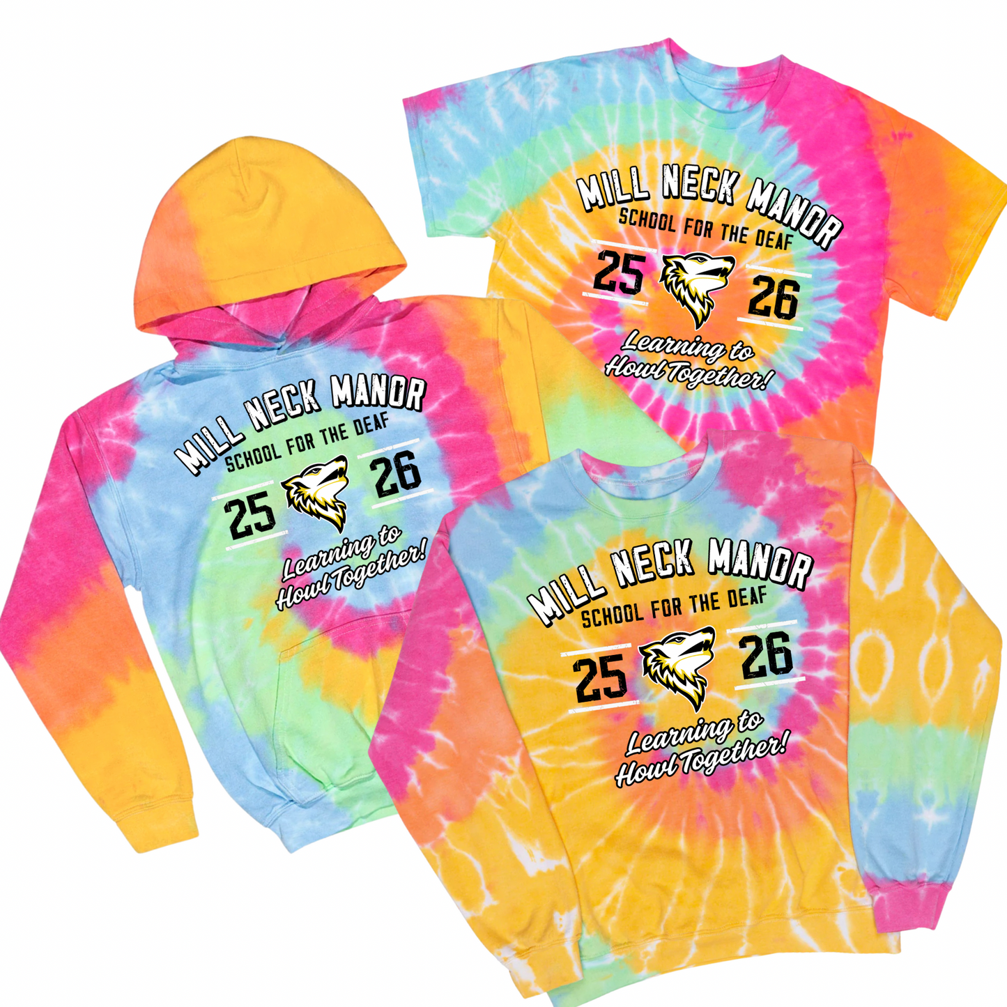 Mill Neck Manor School of the Deaf Tie Dye | MNM School for the Deaf Spiritwear Fundraiser | LI Spirit & Sports Apparel