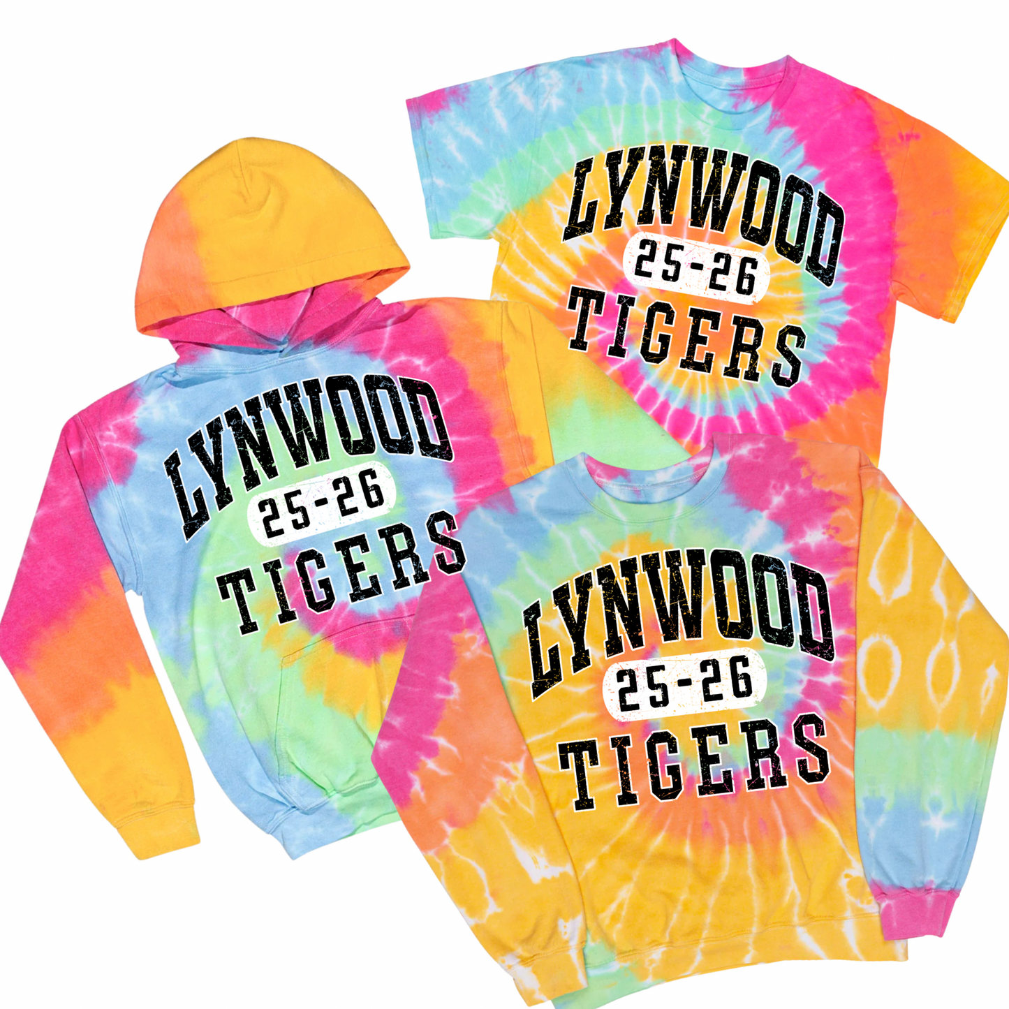 Varsity Lynwood Tigers 25-26 Tie Dye | Lynwood Spiritwear Fundraiser | LI Spirit & Sports Apparel