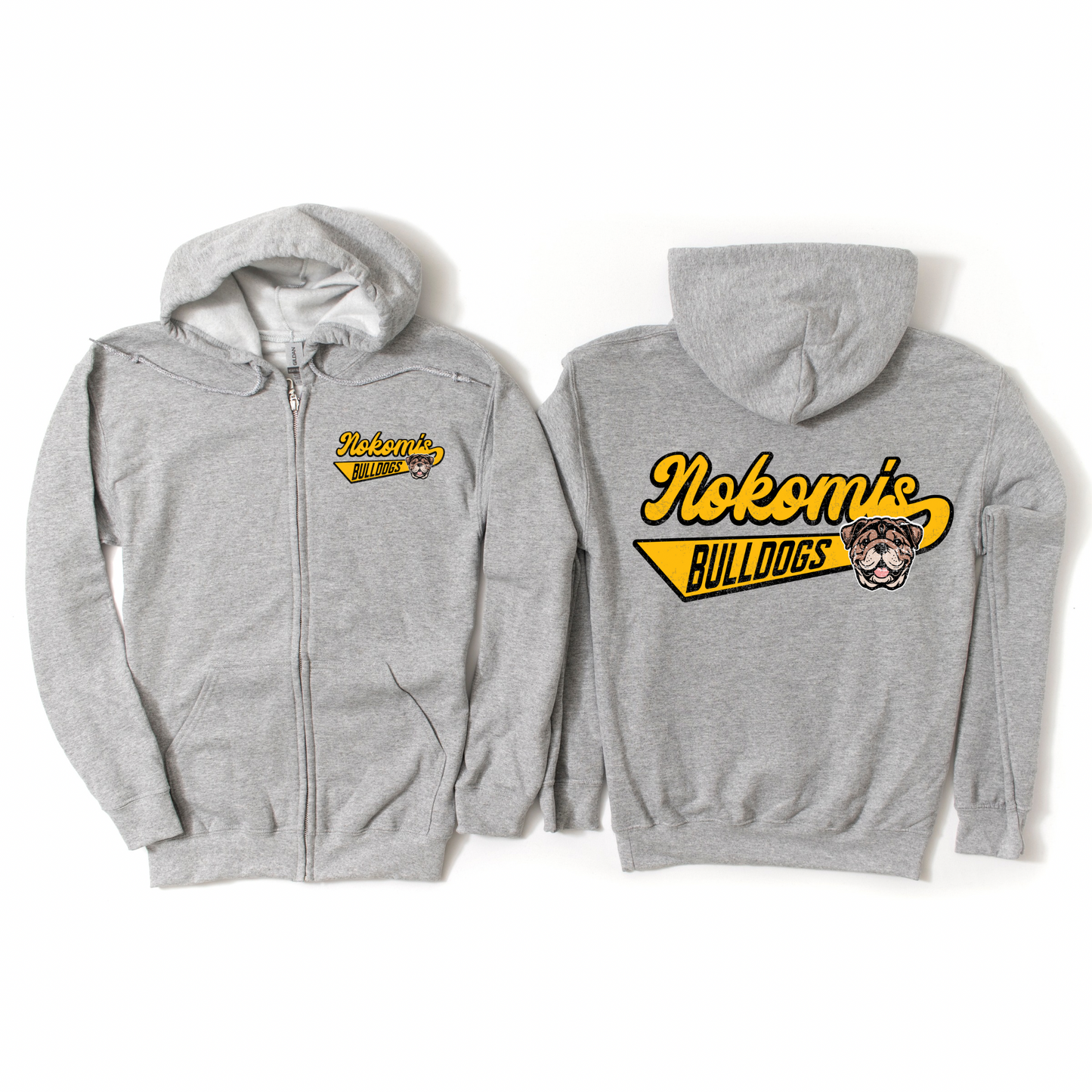 Retro Nokomis Zip-Up Hoodie | Nokomis Spiritwear Fundraiser | LI Spirit & Sports Apparel