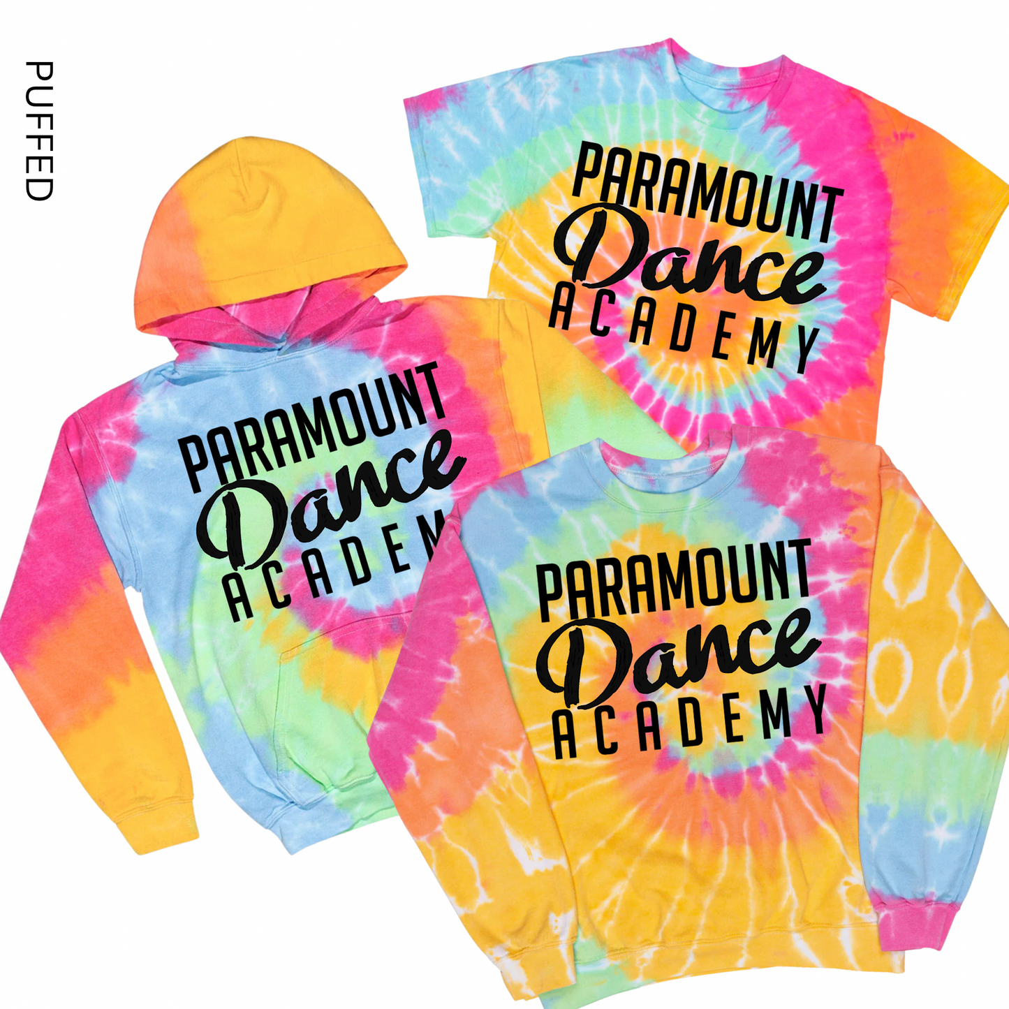 Puffed Paramount Dance Academy Tie Dye | Paramount Dance Academy | LI Spirit & Sports Apparel