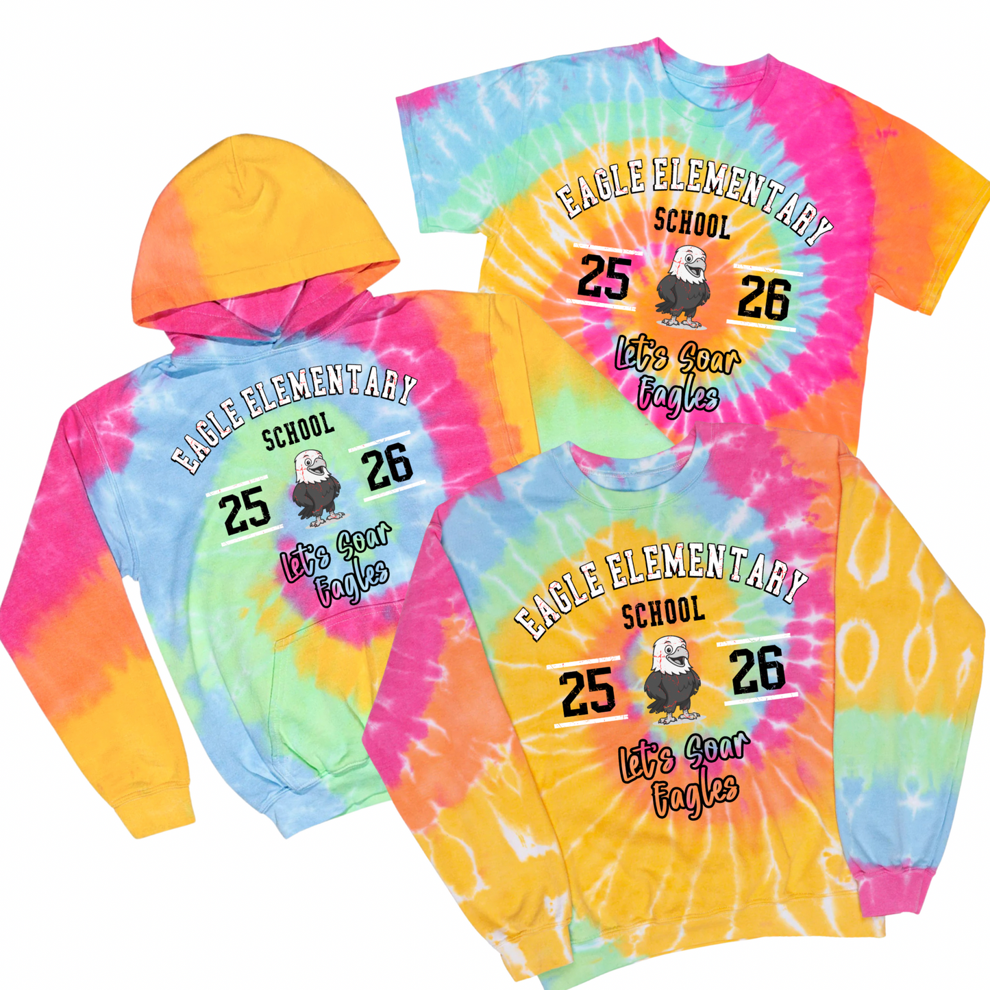 Eagle Elementary 25-26 Tie Dye | Eagle Elementary Spiritwear Fundraiser | LI Spirit & Sports Apparel