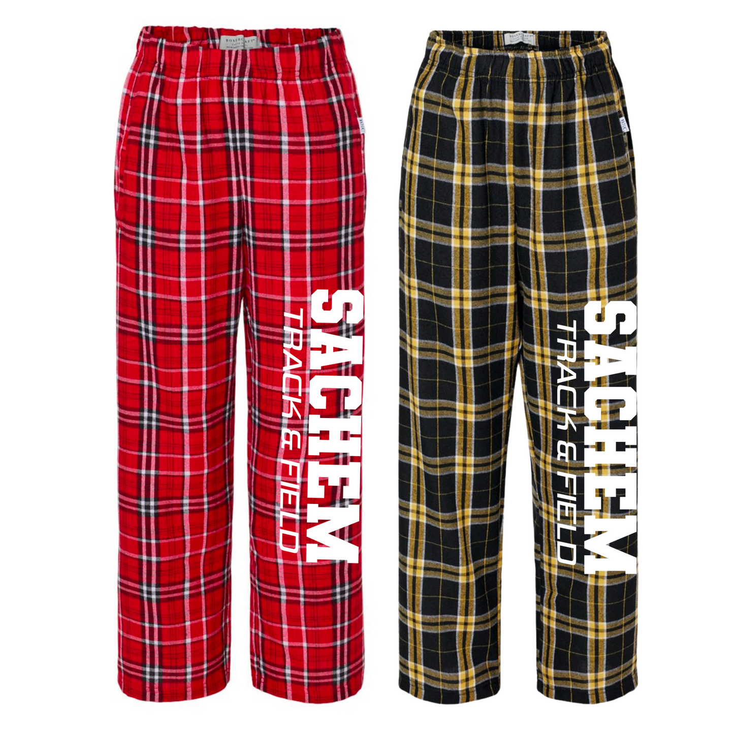 Sachem Track & Field Flannel Pajama Pants | Sachem Apparel | LI Spirit & Sports Apparel