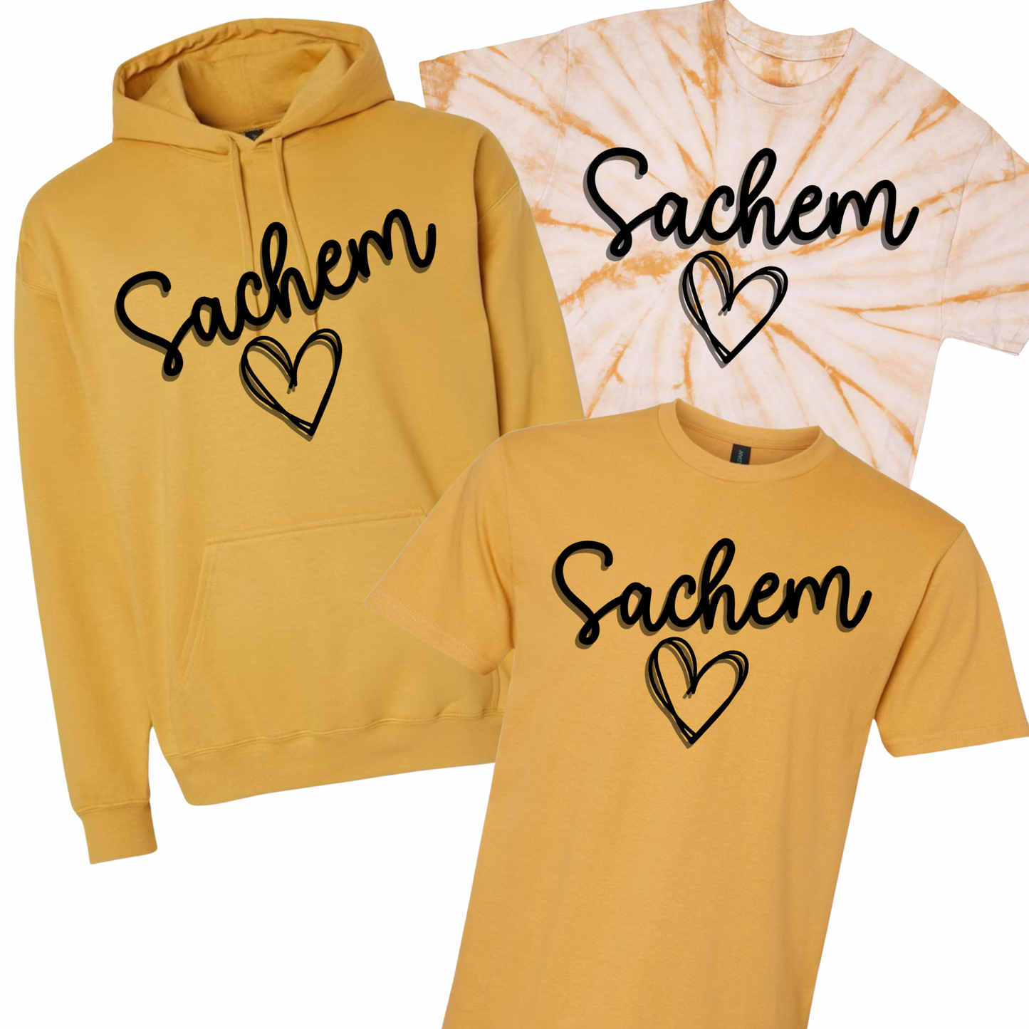 Puffed Sachem Heart (North) | Sachem Apparel | LI Spirit & Sports Apparel