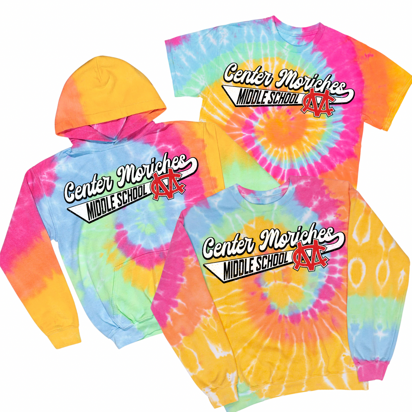 Retro Center Moriches Tie Dye | Center Moriches MS Spiritwear Fundraiser | LI Spirit & Sports Apparel