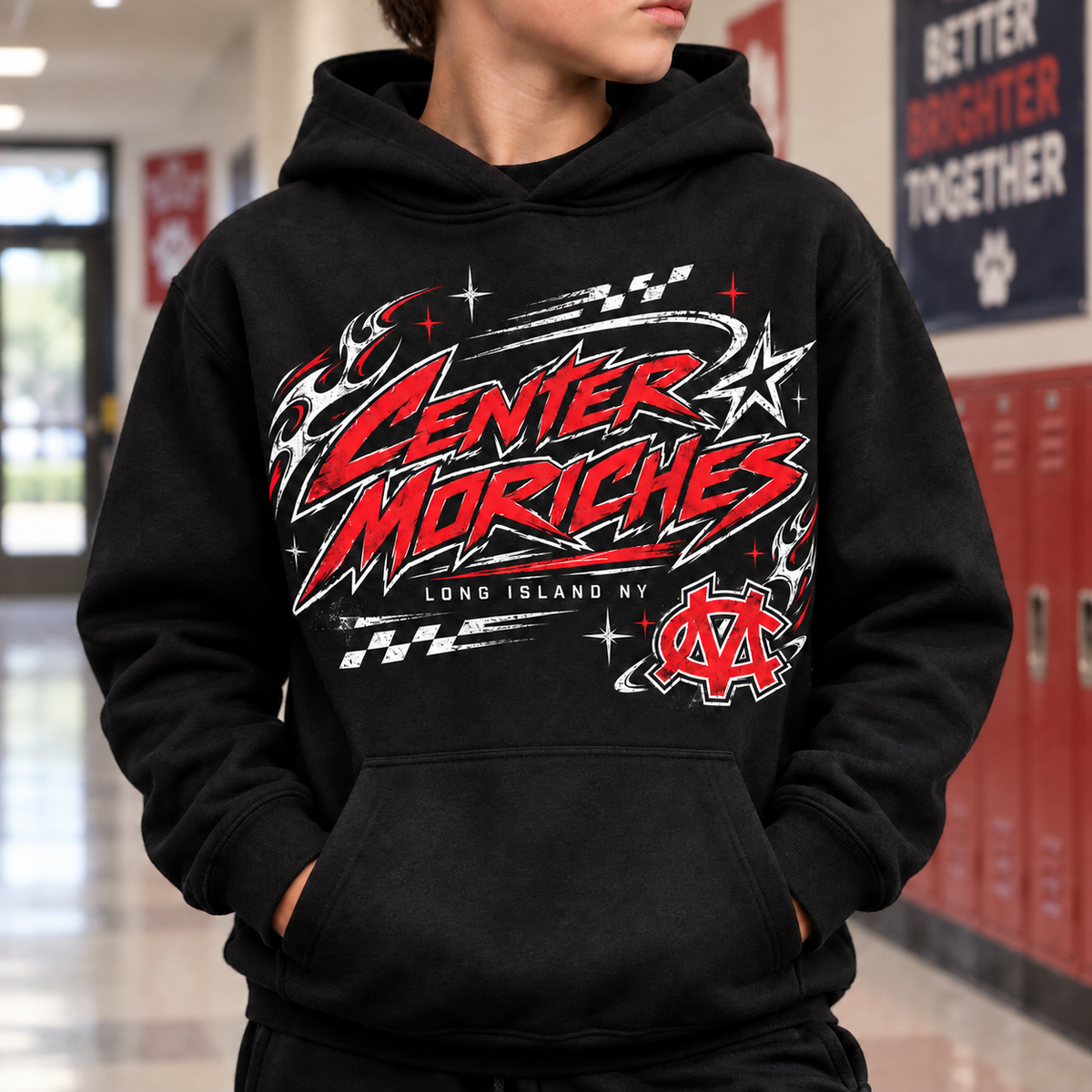 CM Afterburn - Black | Center Moriches MS Spiritwear Fundraiser | LI Spirit & Sports Apparel