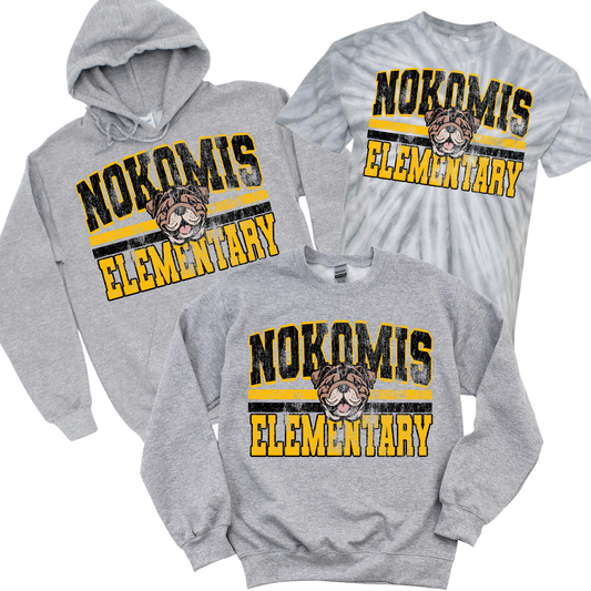 Vintage Nokomis Elementary - Athletic Gray | Nokomis Elementary Spiritwear Fundraiser | LI Spirit & Sports Apparel