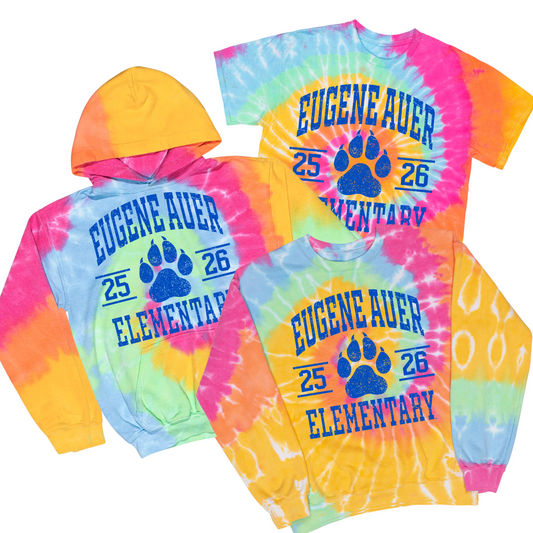 Eugene Auer Elementary 25-26 Tie Dye | Eugene Auer Spiritwear Fundraiser | LI Spirit & Sports Apparel