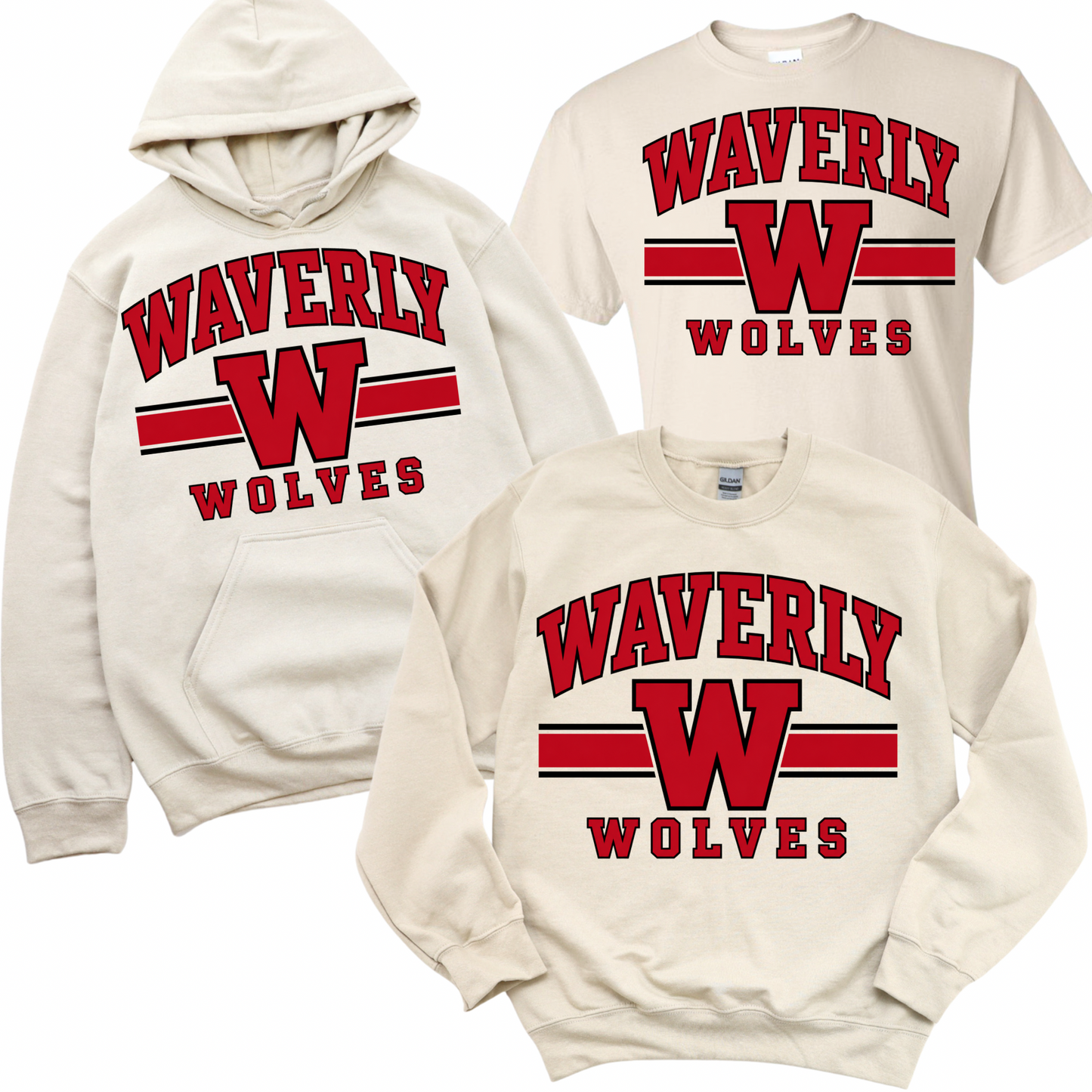 Waverly Victory Stripe - Sand | Waverly Elementary Spiritwear Fundraiser | LI Spirit & Sports Apparel