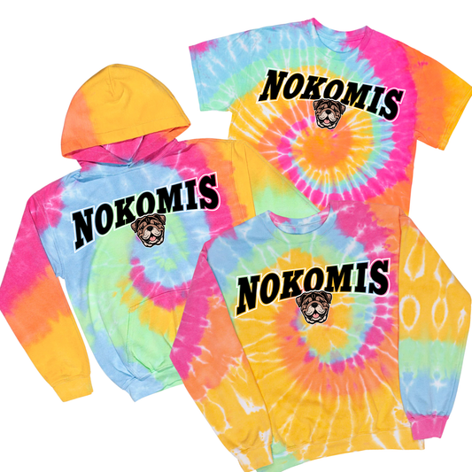 Nokomis Classic Arch Tie Dye | Nokomis Spiritwear Fundraiser | LI Spirit & Sports Apparel
