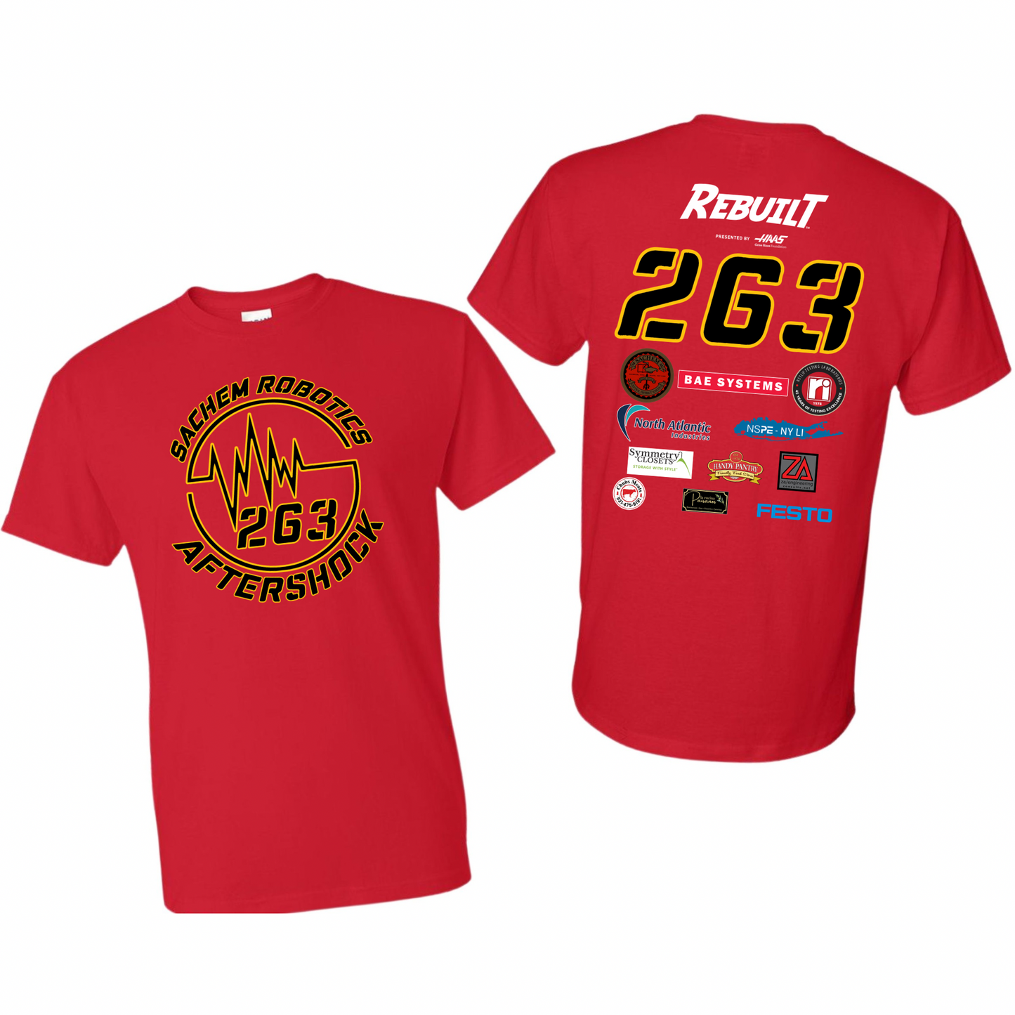 Sachem Robotics Aftershock - REQUIRED TEAM T-SHIRT | Sachem Robotics Aftershock Apparel | LI Spirit & Sports Apparel