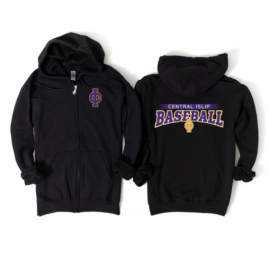 CI Baseball Classic Arch Zip-Up Hoodie | CI Baseball Spiritwear Fundraiser | LI Spirit & Sports Apparel