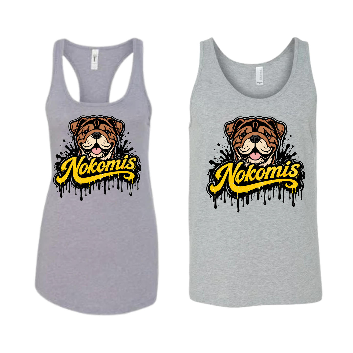Nokomis Pride Drip Tank Top - Athletic Gray | Nokomis Spiritwear Fundraiser | LI Spirit & Sports Apparel