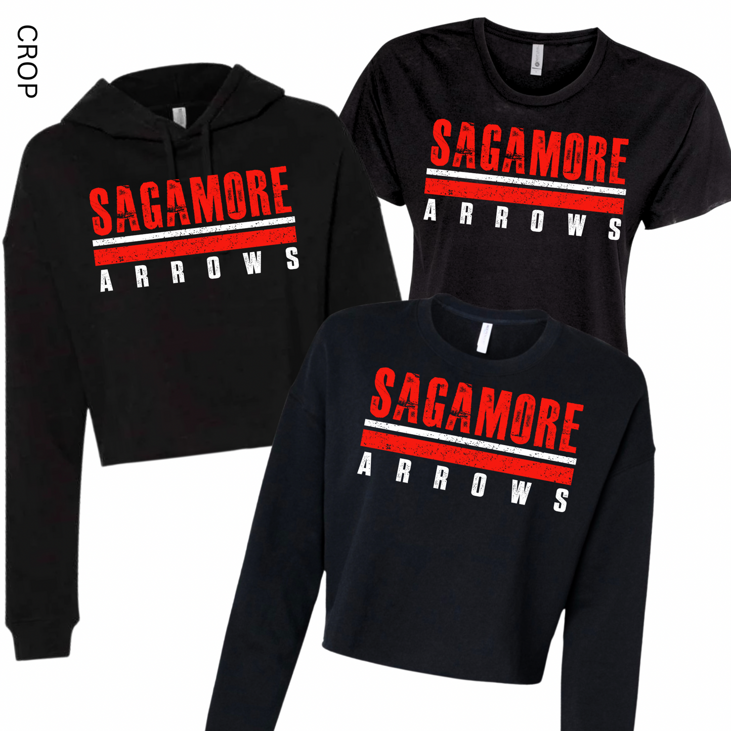 Distressed Sagamore Arrows Cropped | Sagamore Spiritwear Fundraiser | LI Spirit & Sports Apparel