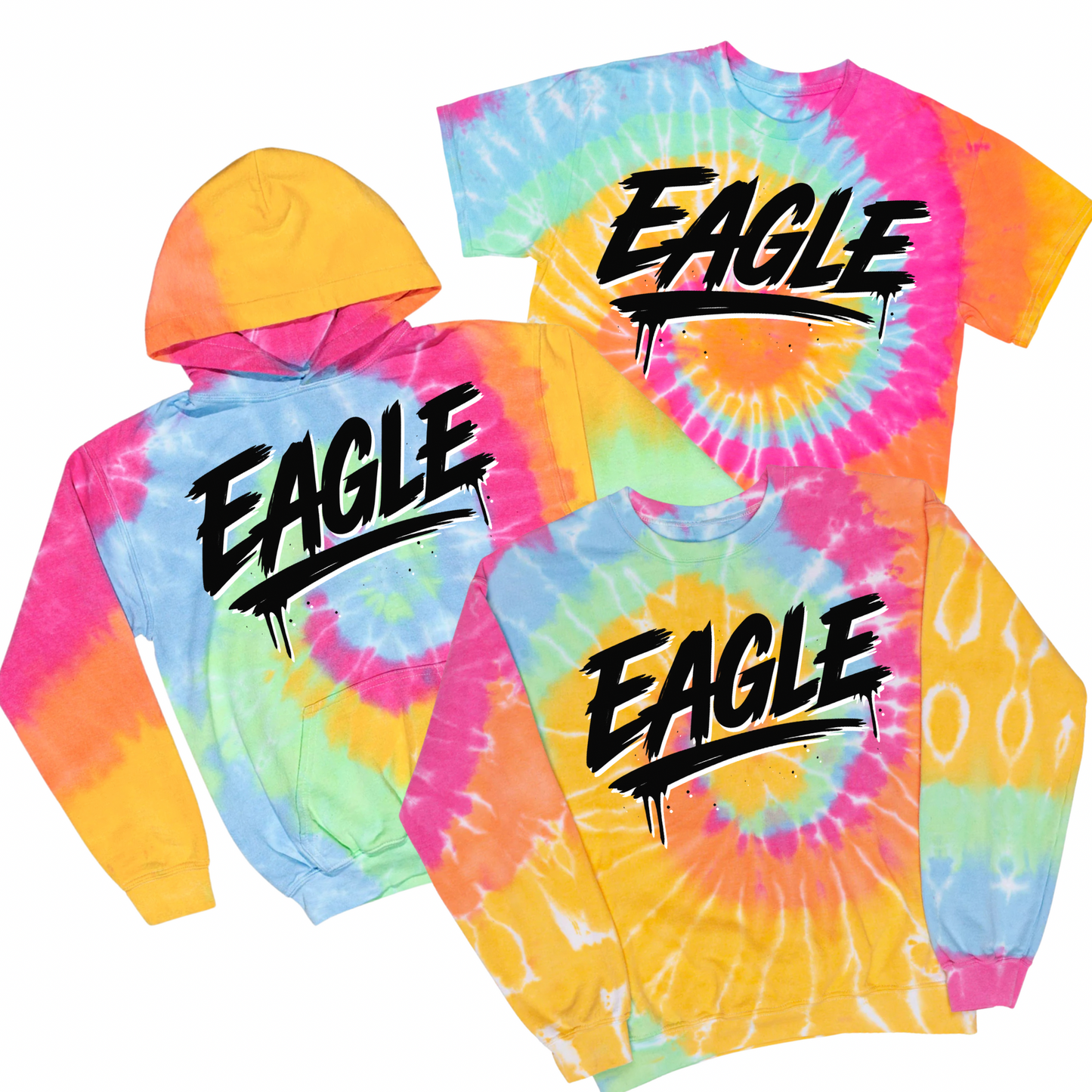 Drip Eagle Tie Dye | Eagle Elementary Spiritwear Fundraiser | LI Spirit & Sports Apparel