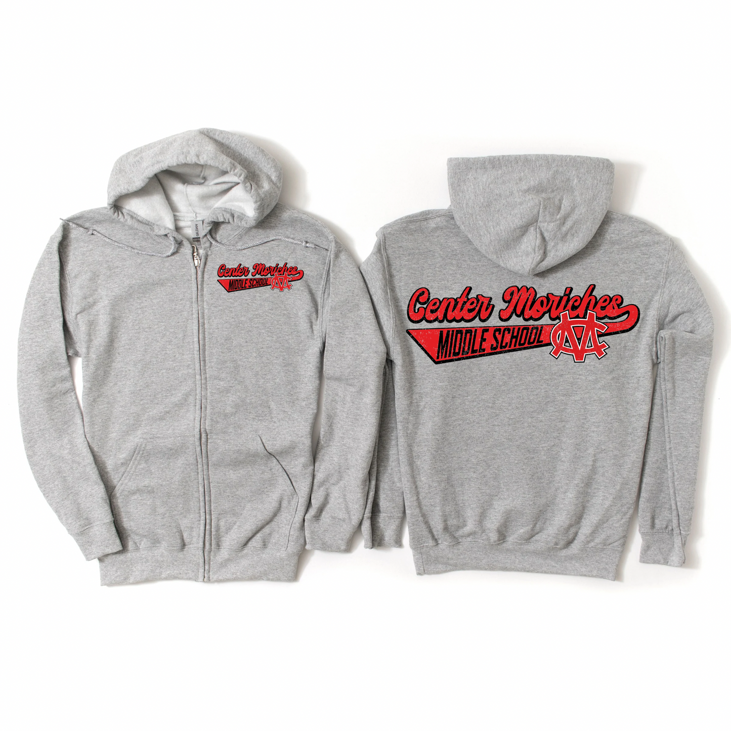 Retro Center Moriches Zip-Up Hoodie | Center Moriches MS Spiritwear Fundraiser | LI Spirit & Sports Apparel