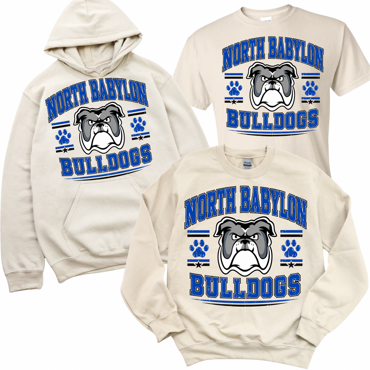 Bulldog Varsity - Sand | Woods Road Elementary Spiritwear Fundraiser | LI Spirit & Sports Apparel