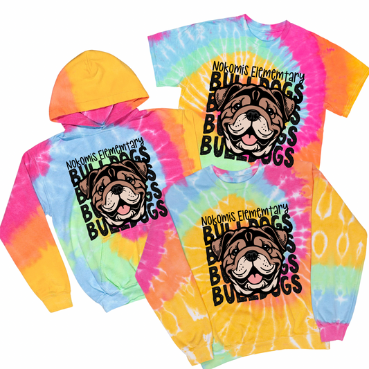 Nokomis Elementary Bulldogs Tie Dye | Nokomis Spiritwear Fundraiser | LI Spirit & Sports Apparel