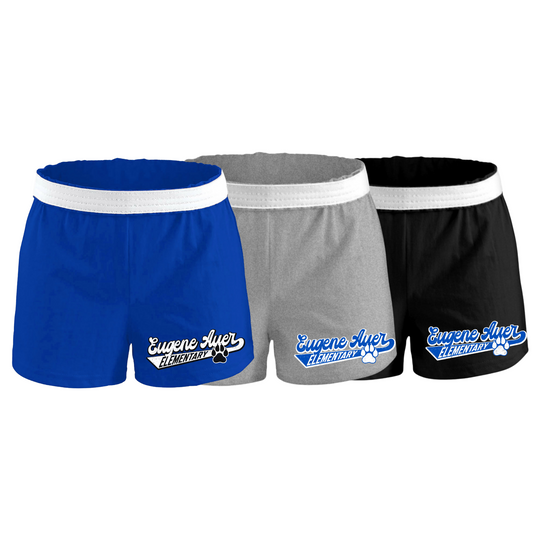Retro Eugene Auer Girls/Womens Shorts | Eugene Auer Spiritwear Fundraiser | LI Spirit & Sports Apparel