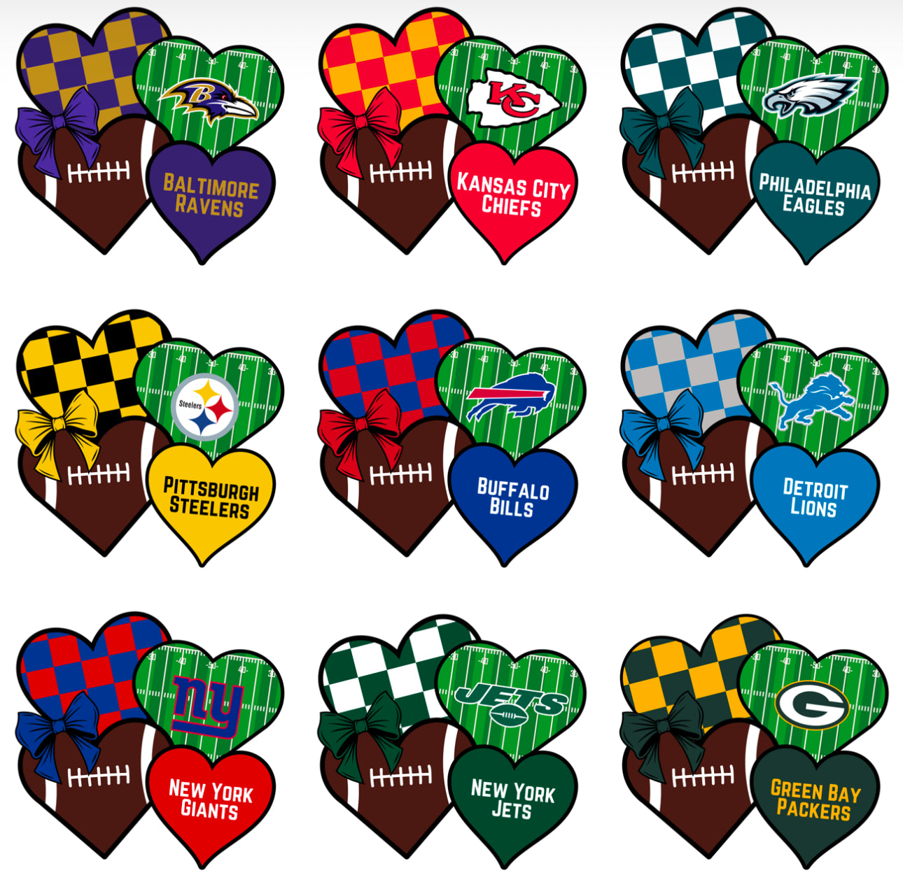 NFL Football Heart | Sports Apparel | LI Spirit & Sports Apparel