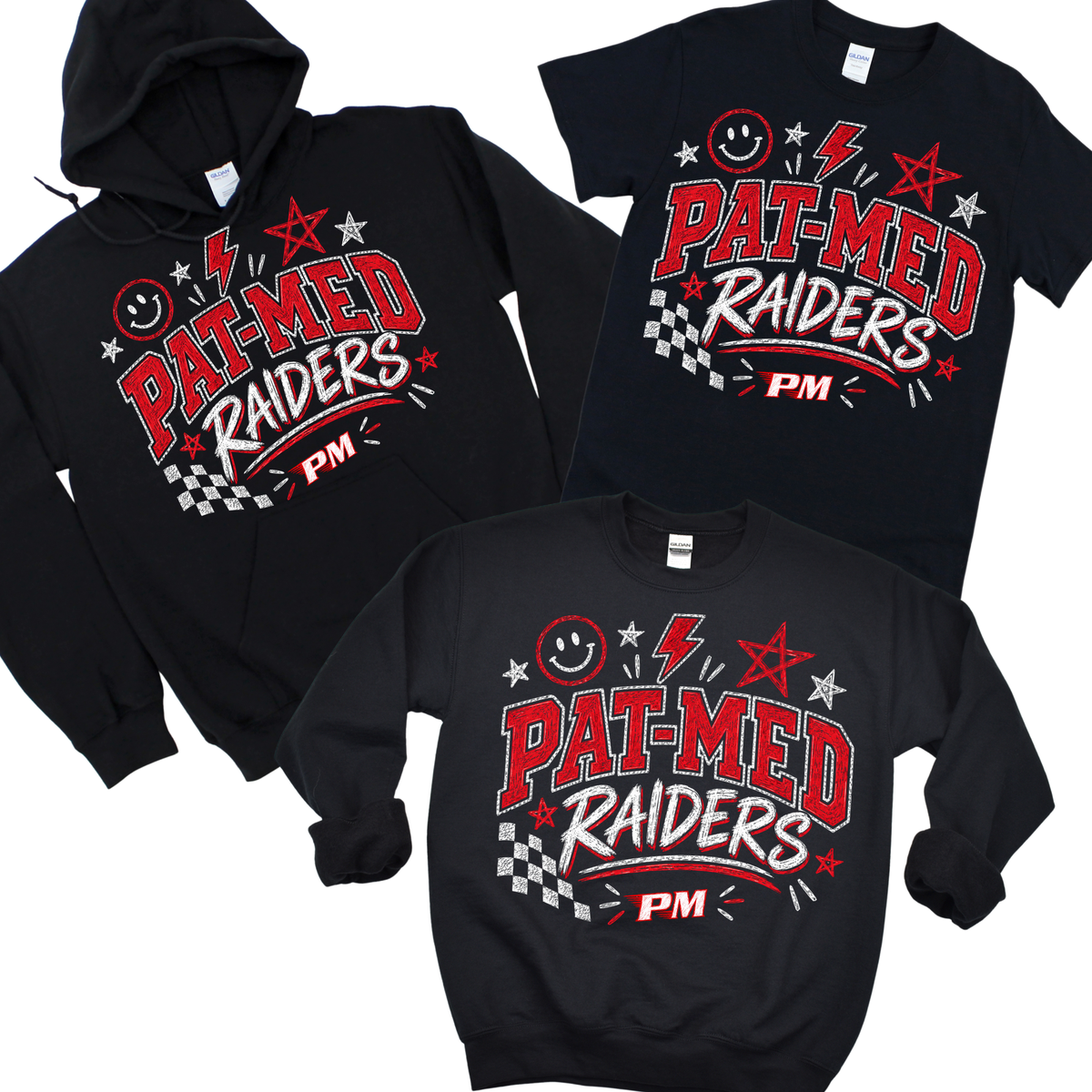 Pat-Med Spirit Doodles - Black | Canaan Spiritwear Fundraiser | LI Spirit & Sports Apparel