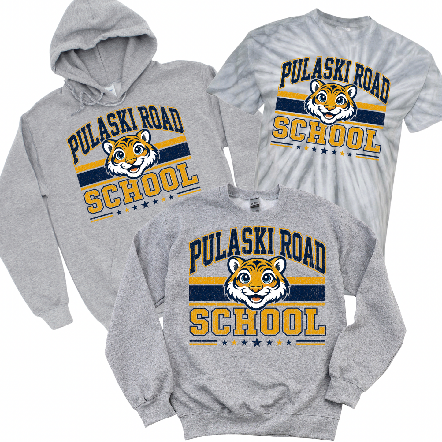 Vintage Pulaski School - Athletic Gray | Fifth Avenue Spiritwear Fundraiser | LI Spirit & Sports Apparel (Copy)