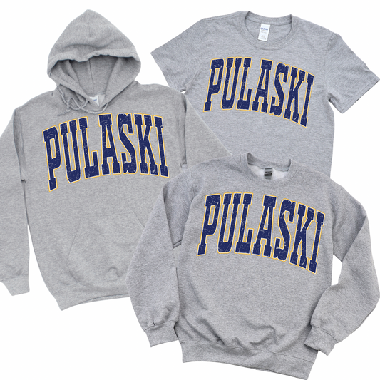 Varsity Pulaski - Athletic Gray | Pulaski Road Spiritwear Fundraiser | LI Spirit & Sports Apparel