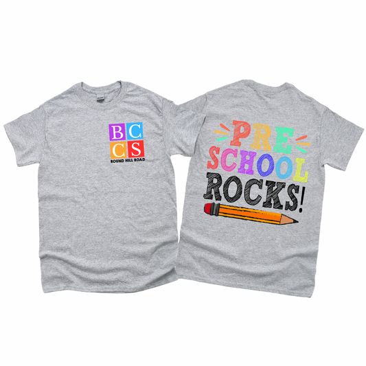 BCCS Round Hill Preschool Rocks - Athletic Gray | BCCS Round Hill Road Spiritwear Fundraiser | LI Spirit & Sports Apparel