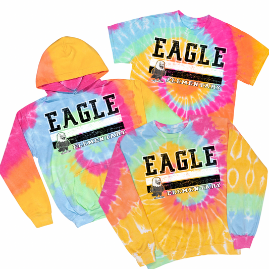 Vintage Eagle Tie Dye | Eagle Elementary Spiritwear Fundraiser | LI Spirit & Sports Apparel