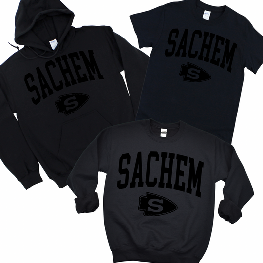 Sachem Arrow Black on Black | Sachem Store | LI Spirit & Sports Apparel