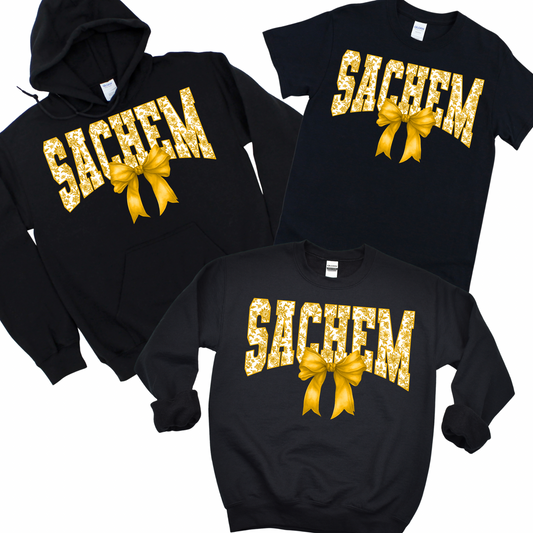 Sachem Coquette Floral Bow - North | Sachem Store | LI Spirit & Sports Apparel