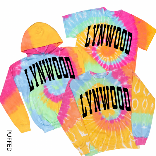 Puffed Lynwood Tie Dye | Lynwood Spiritwear Fundraiser | LI Spirit & Sports Apparel