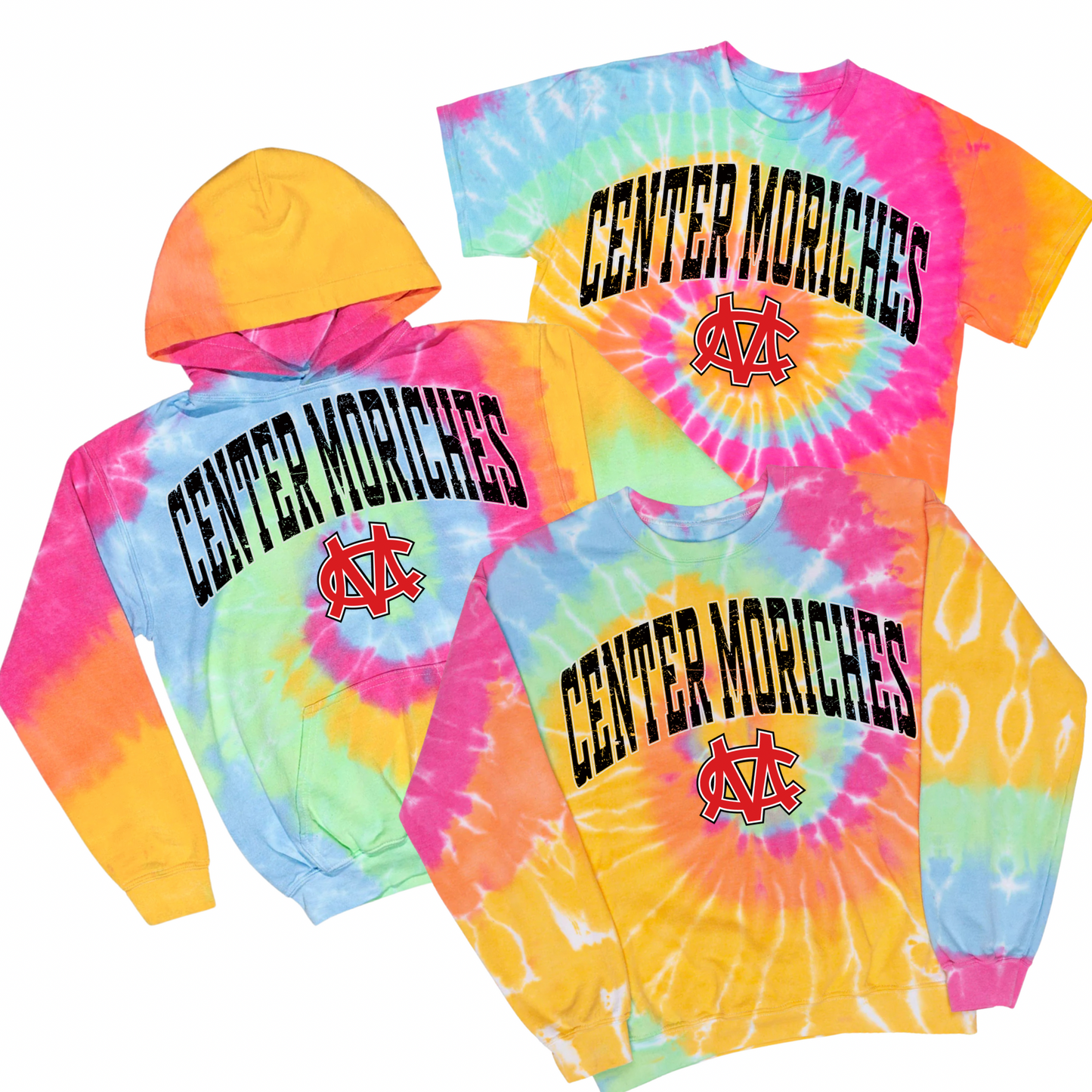 Varsity Center Moriches Tie Dye | Center Moriches MS Spiritwear Fundraiser | LI Spirit & Sports Apparel