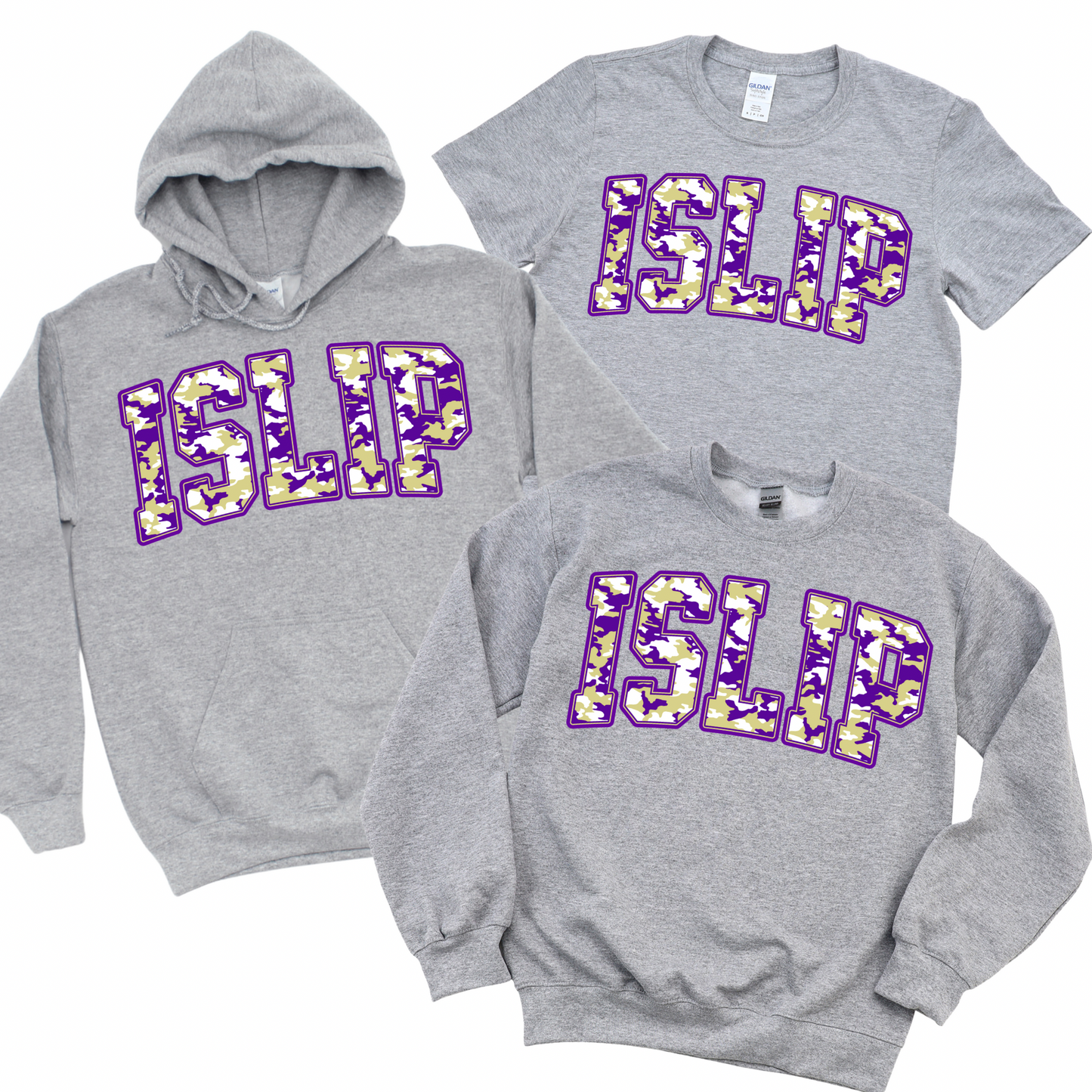 Camo Islip - Athletic Gray | Wing Elementary Spiritwear Fundraiser | LI Spirit & Sports Apparel