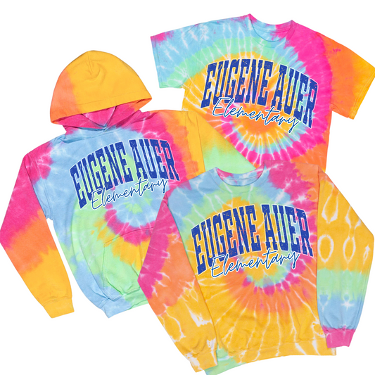Eugene Auer Elementary Tie Dye | Eugene Auer Spiritwear Fundraiser | LI Spirit & Sports Apparel
