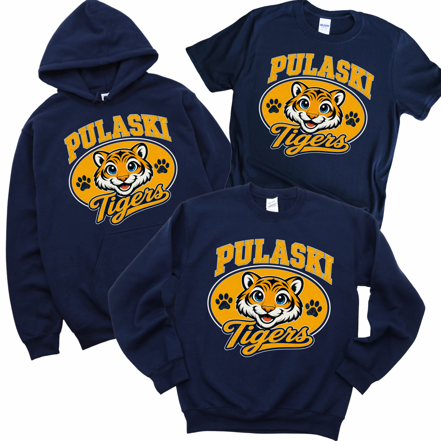 Pulaski Tigers - Navy | Pulaski Road Spiritwear Fundraiser | LI Spirit & Sports Apparel