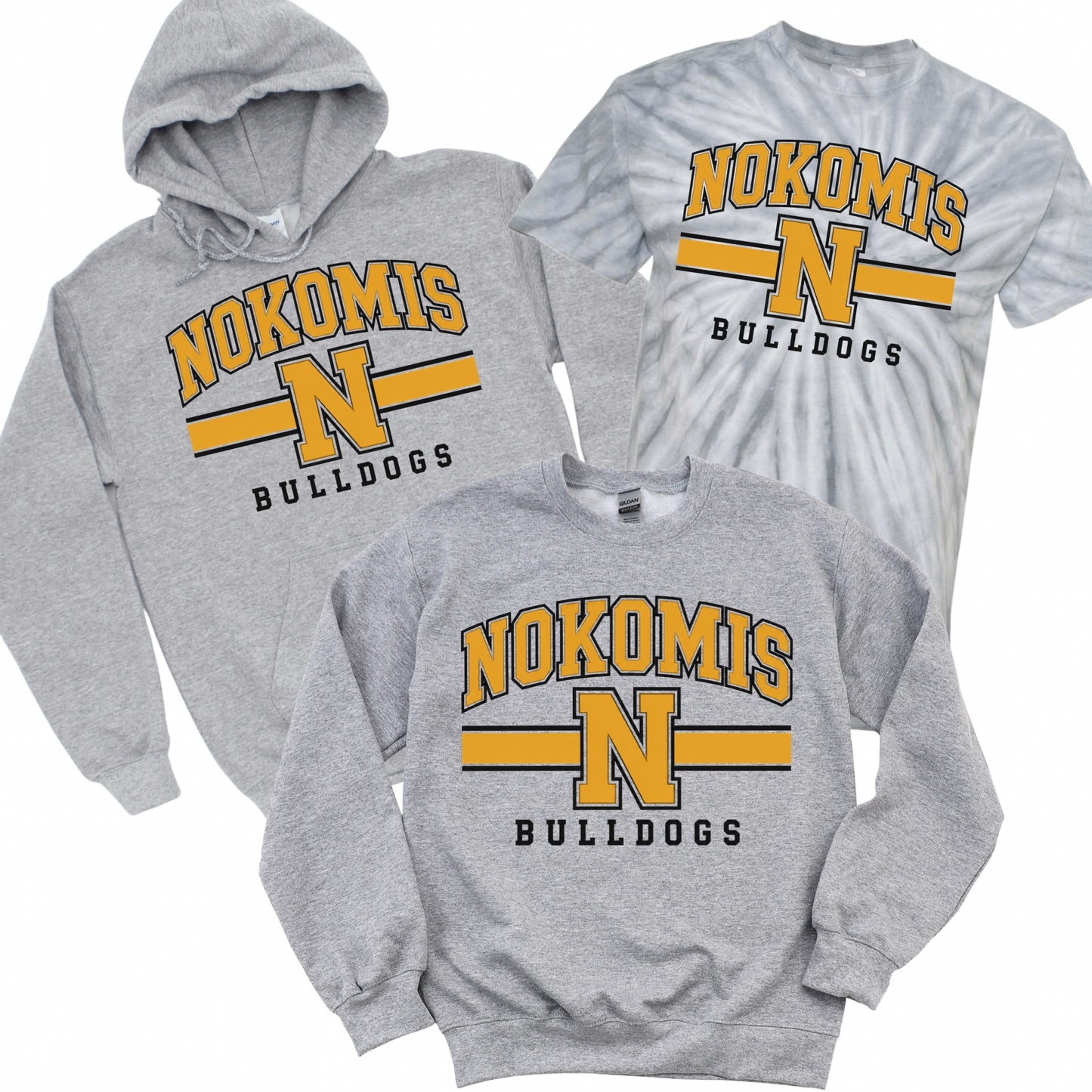 Nokomis Heritage Stripe - Athletic Gray | Nokomis Elementary Spiritwear Fundraiser | LI Spirit & Sports Apparel