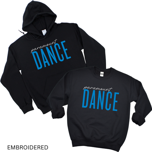 Embroidered Paramount Dance - Black | Paramount Dance Academy | LI Spirit & Sports Apparel